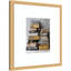 «Stressed Gold Stack Gold White Vintage Collection» par Tradelink inhouse artist, impression sur bois encadrée