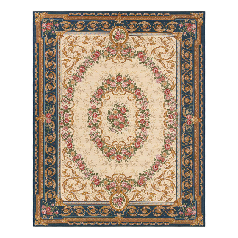 Tapis intérieur / extérieur traditionnel, Rectangle 7 pi 10 po x 10 pi