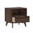Haven 1 Drawer & Cubby Nightstand, Walnut with Brass Handle-1854018053
