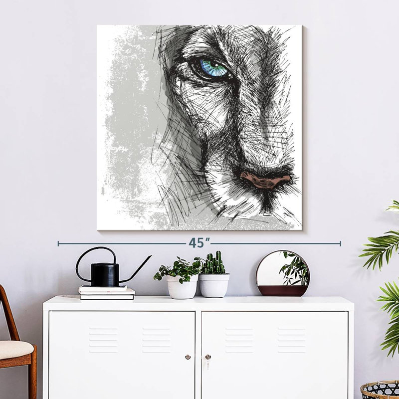 Visage de lion