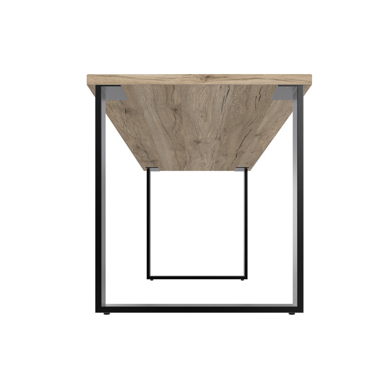Nadica Steel Writing Desk, 75cm H x 120cm W x 70cm D, White wash