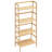 4-Tier Bamboo Ladder Shelf for Elegant Home Storage