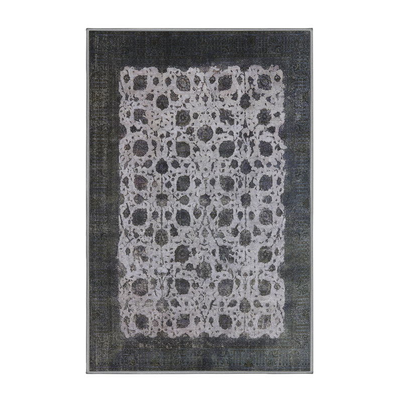 Tapis oriental gris Tequesta, Rectangle 8 pi x 12 pi