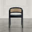Lucas Modern Scandinavian Cane-Back Dining Armchair