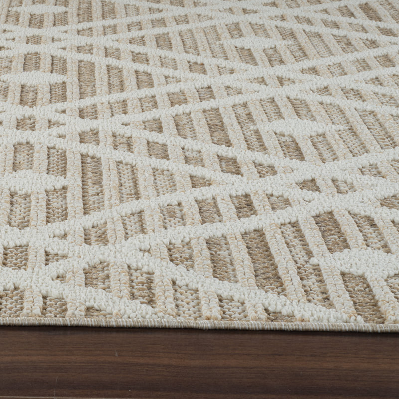 Latacha Area Rug with Non-Slip Backing, Rectangle 3'11" x 5'7"