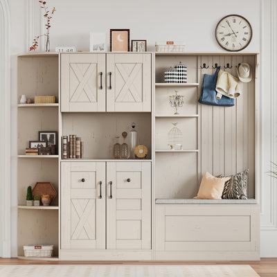armoire de couloir gauche-droite avec 4 crochets (peut être utilisée séparément)