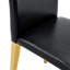 Ensemble de 4 chaises à dossier en cuir d'unité centrale avec pieds en métal doré - une paire parfaite pour les chaises seulement-476900280-476900292