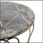 Charmante table d'appoint ronde en fer 26X26x30
