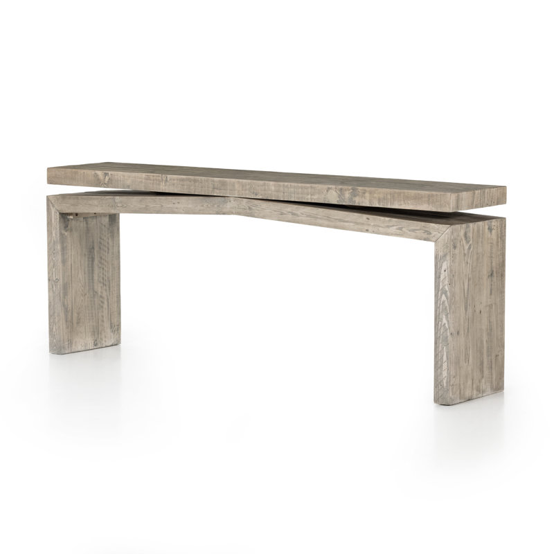 Matthes Solid Wood Console Table, Weathered Wheat, 30.75" H x 94" W x 15" D