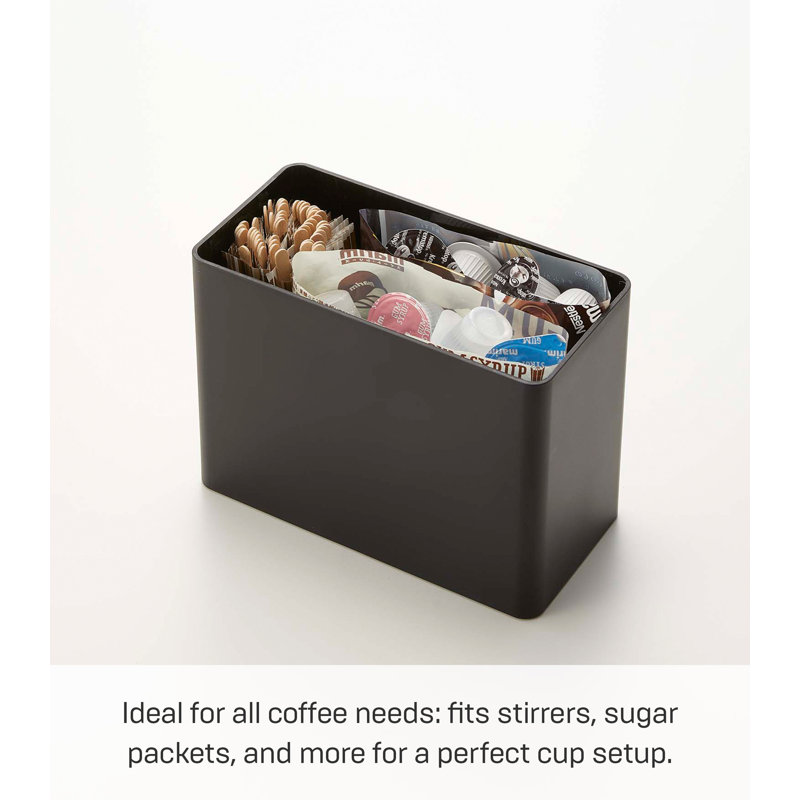 Yamazaki Home Coffee Filter Case, Polypropylene, Lid, Black