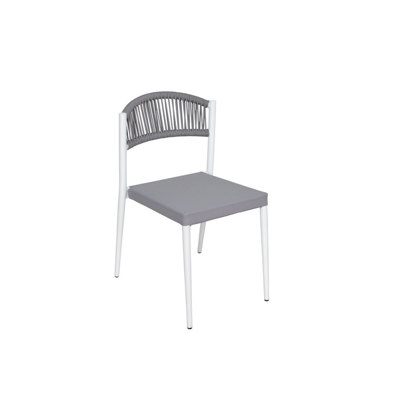 Chaise Tahiti, Gris / blanc