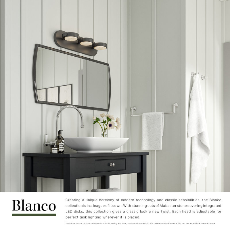 Blanco 1 - Light LED Vanity Light, Urban Bronze/Alabaster