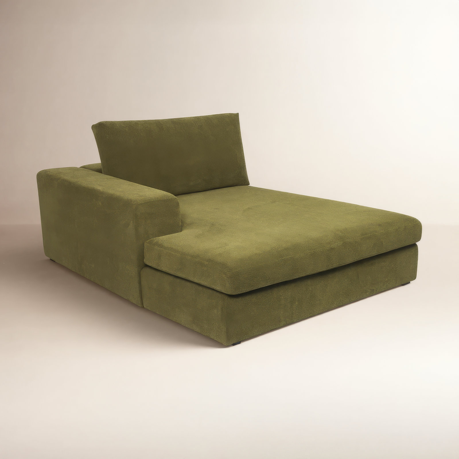 Ojai Chaise Lounge, Olive Green, Left Hand Facing