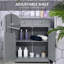 Armoire de salle de bain grise à partir de 2 portes, tiroirs et tablette réglable, rangement autoportant, rangement pour serviettes hygiéniques, hygiéniques et produits de rangement organisés - gris, portes avec pour salle de bain,
