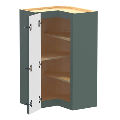 Gallery Express Ellison Plywood Assembled 21 in W x 21 in D x 36 in H Corner Diagonal Kitchen Cabinet Left in Meadow