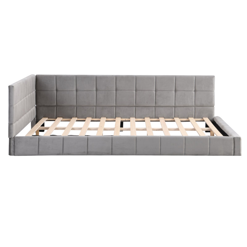 Barkha Upholstered Bed, Grey