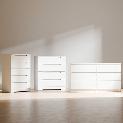 3 Pieces Bedroom Set With 6-drawer Dresser, 5-drawer Dresser, And 4-drawer Dresser (set Of 3)