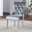Chaise de salle à manger rembourrée en flanelle 2 pièces Classic