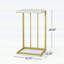 Tables d'appoint chics en forme de C au design moderne et glamour, parfaites pour les salons et les chambres, structure en fer robuste et finition élégante
