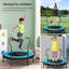 LEDREM 91.5cm Square Fitness Trampoline