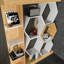 Bibliothèque moderne Modern, finition blanche et chêne, 55,1 po x 11,6 po x 69,8 po | 100% panneau de particules enduit de mélamine, épaisseur: 0,7 pouce | Solution de rangement élégante pour la maison et le bureau, design durable et élégant-472575207