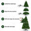 9ft / 12ft Unlit Artificial Spruce Christmas Tree, Dense PVC Branch Tips, Hinged Easy Assembly with Foldable Metal Stand-1997946602