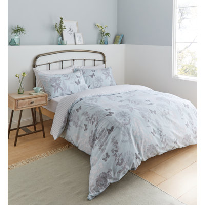 Floral Butterfly Duvet Cover Set