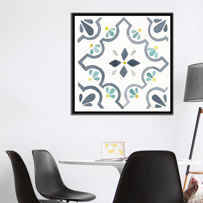 « jardin escapade tile ii white », impression sur toile