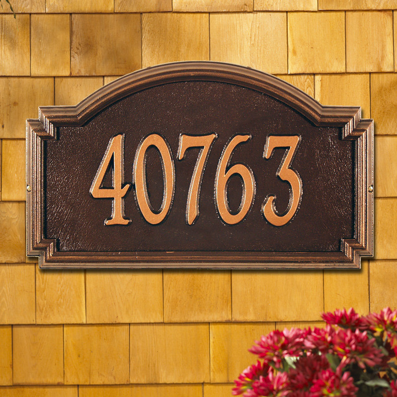 Williamsburg 1-Line Wall Address Plaque, Yes