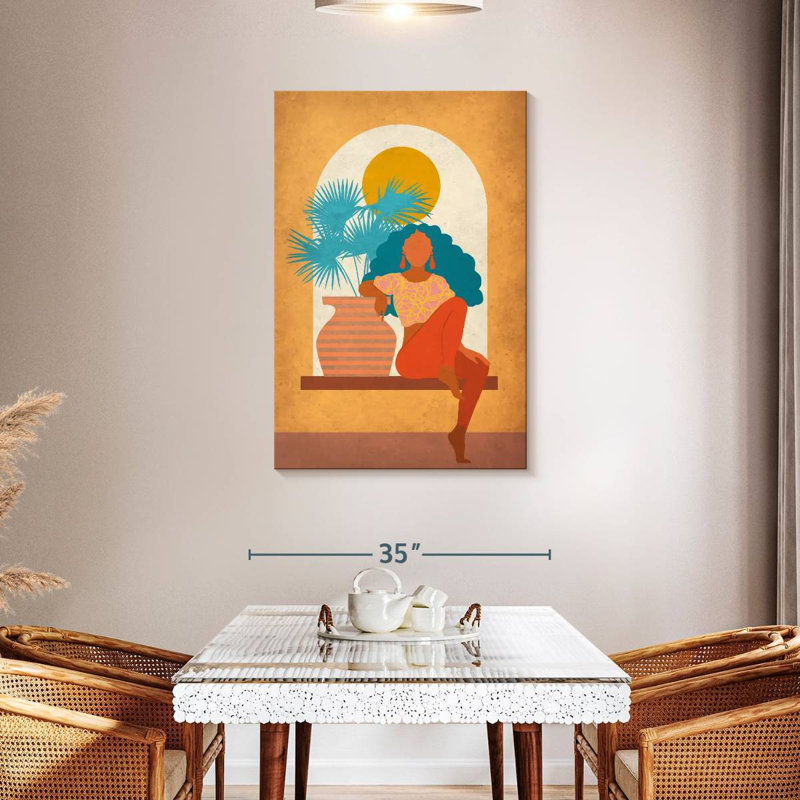 Leisha Boho Posing Beauty, 45" H x 30" W