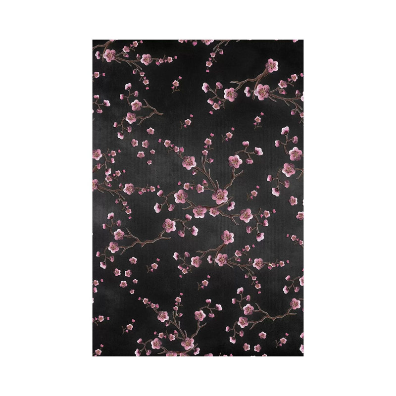 Sakura Black by Monika Strigel - Wrapped Canvas Painting, 20.32 cm H x 30.48 cm W