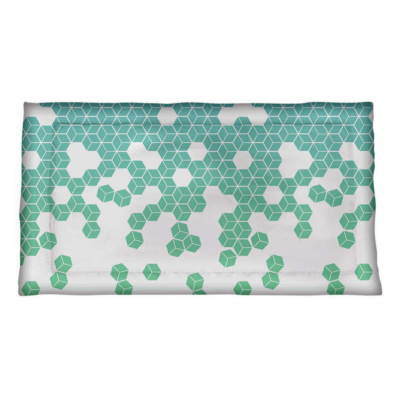 Katelyn Elizabeth Polyester Sham Set, Standard Twin, Microfiber, Blue/Green