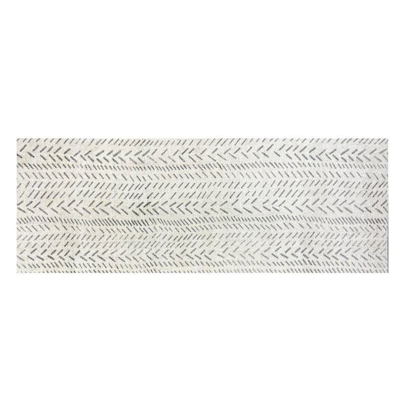 Tapis de couloir taupe 2 pi x 6 pi touffeté à la machine avec protection UV