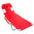 Ostrich Chaise Folding Beach Lounger & On Your Back Reclining Lawn Chair, Red