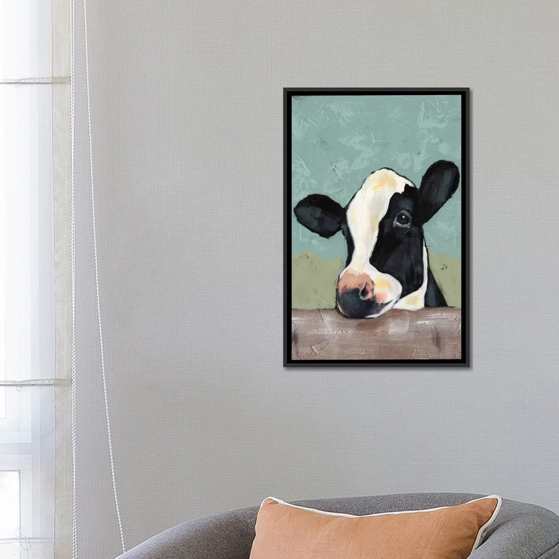 «Holstein Cow II», reproduction d'art sur toile, H 40 po x l 26 po x P 1,5 po, Toile tendue, Pas de tapis