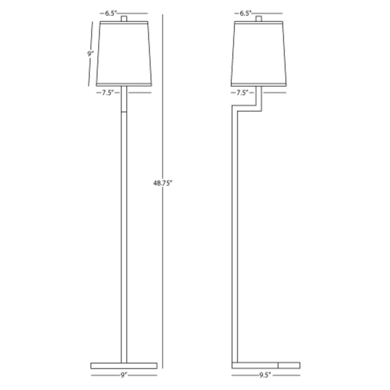Doughnut Floor Lamp, Smoke Gray, Natural Brass