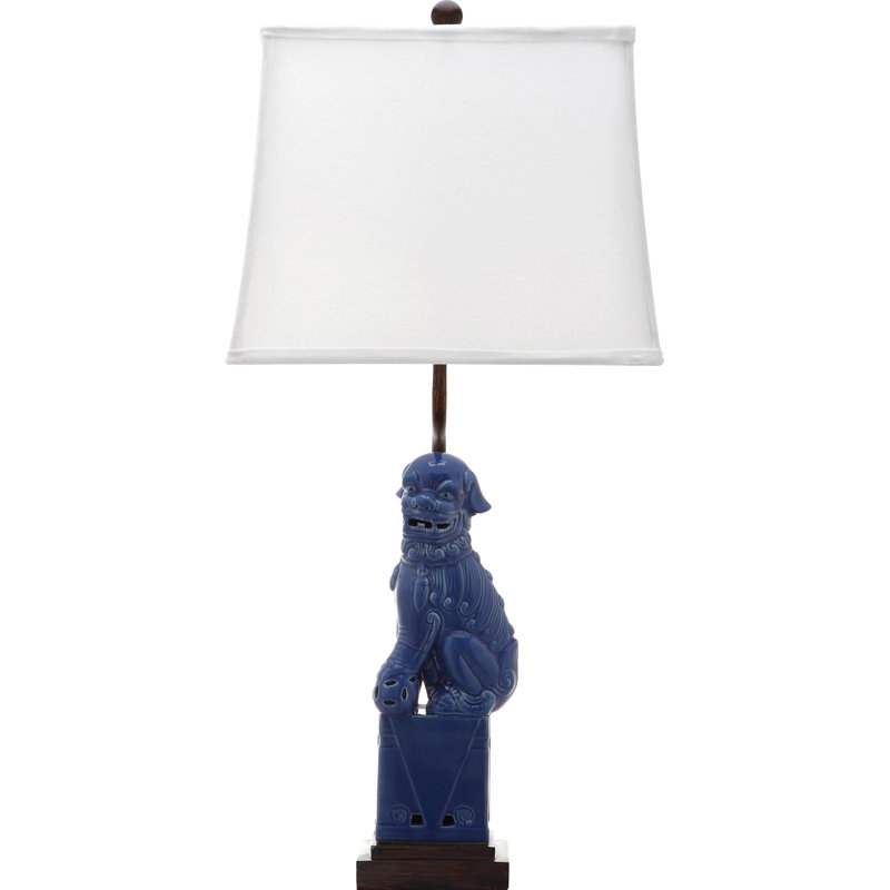 Mcchristian Ceramic Table Lamp, Navy