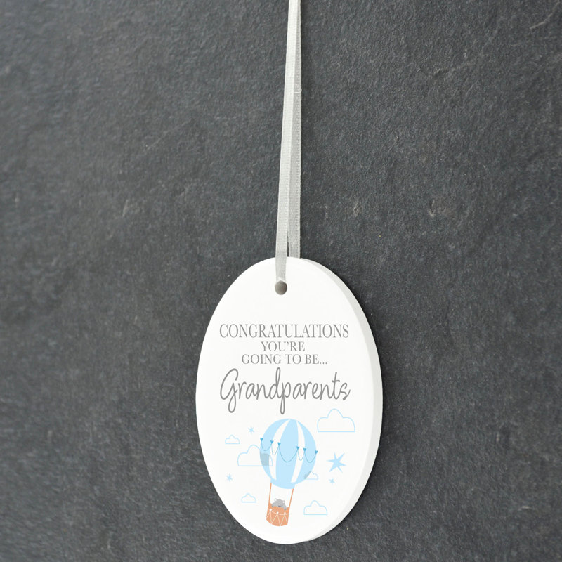 Grandparents To Be Oval Shaped Ceramic Ornament