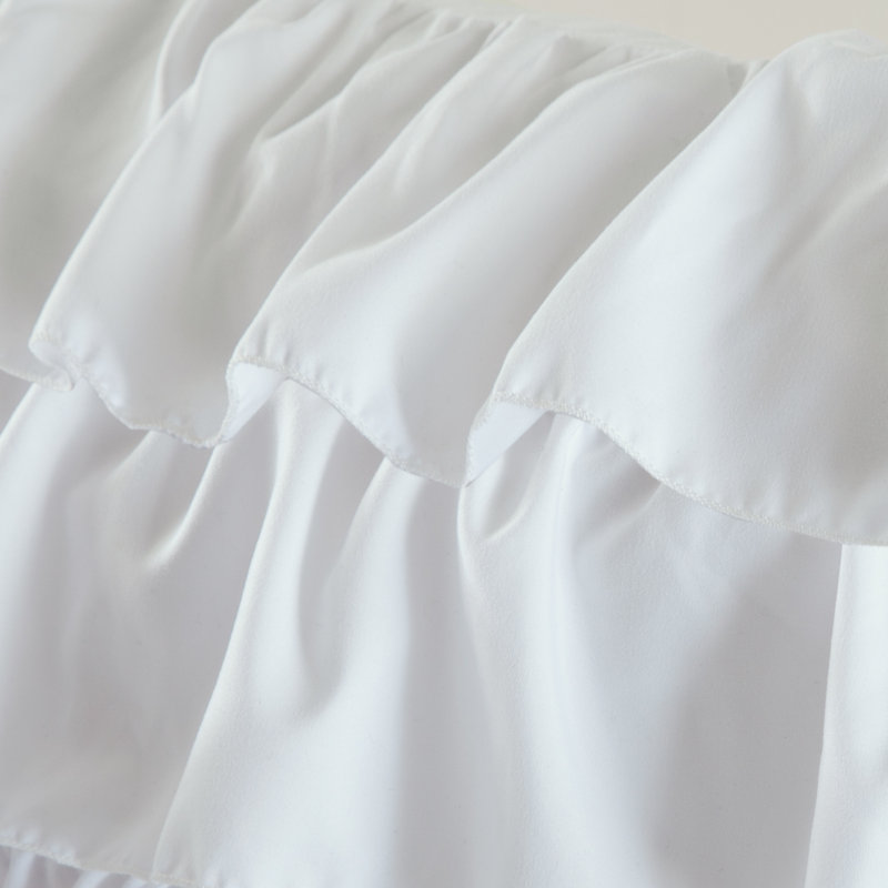 Blush Microfiber Ruffle Reversible Full Comforter Set