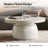 Watterson Andolise Modern 31.5"W Faux Travertine Simple Assembly Round Coffee Table-116995732