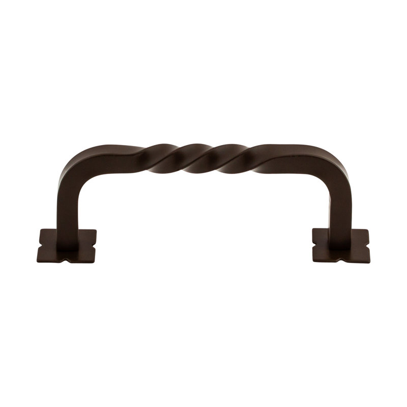 Square Twist Bar pull, Oiled Rubbed Bronze, 3 3/4" Center to Center