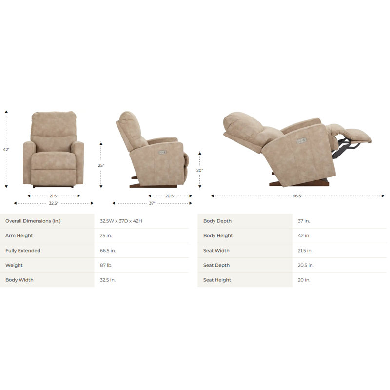 Fauteuil inclinable électrique berçant Sherman