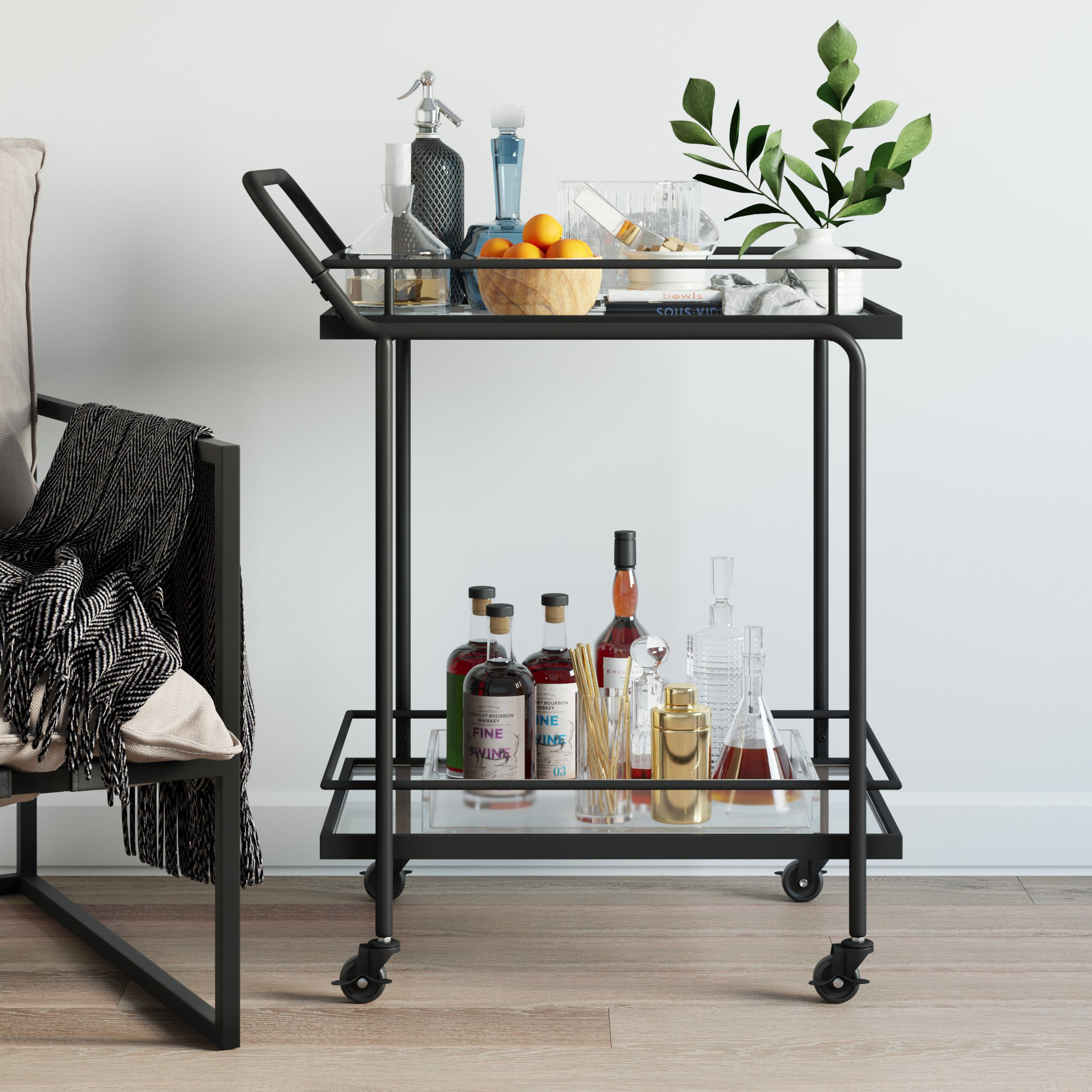 Nathan James Sally Bar Cart & Reviews | Wayfair