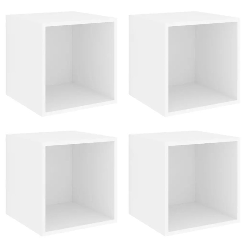 Dellahoy 4 Piece Square Cube Shelf, White