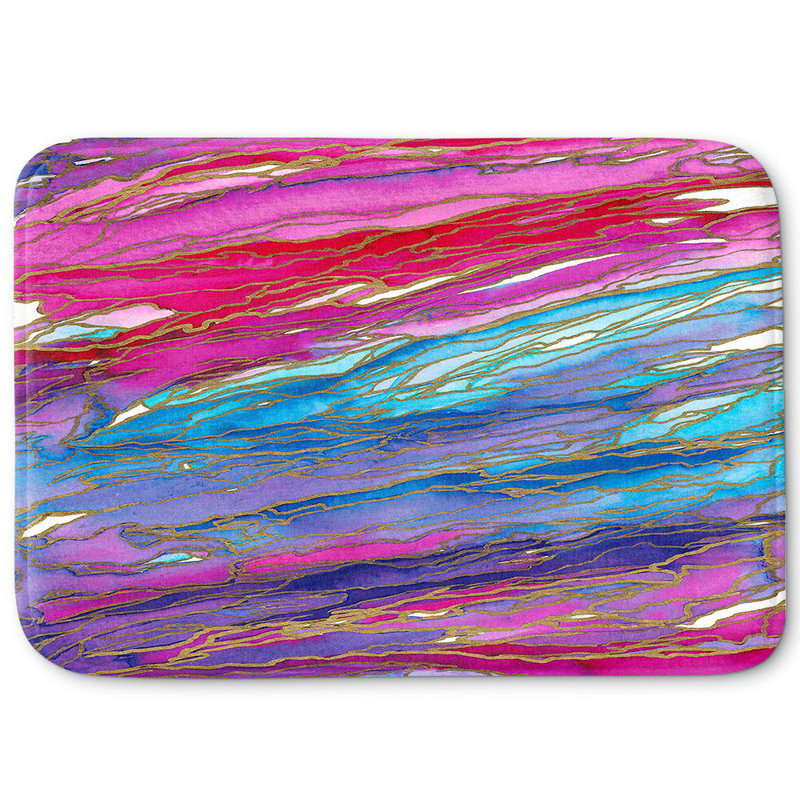 Tapis pour salle de bain en mousse à mémoire de forme magic agate, l 24 po x L 17 po x H 1 po