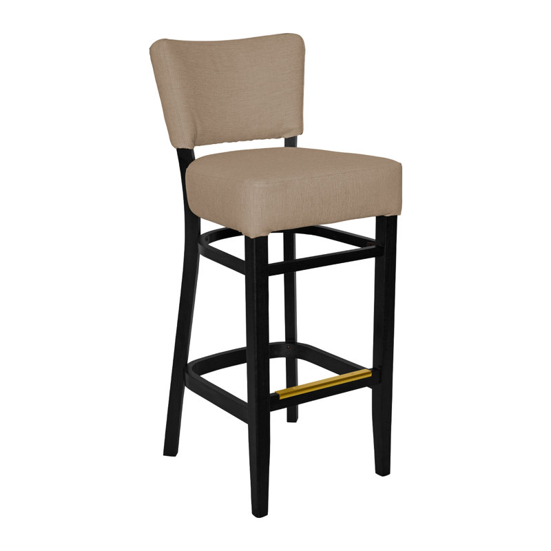 Tabouret de bar Madison, Taupe, Noir, noir, noir, noir