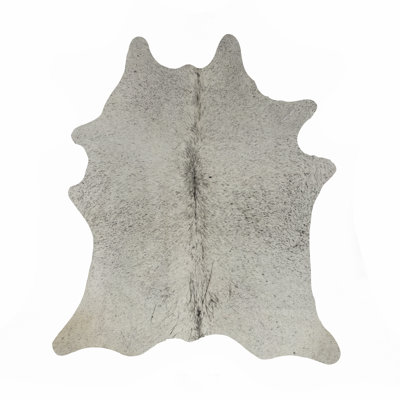 Abhinav Handmade Cowhide Light Grey Area Rug
