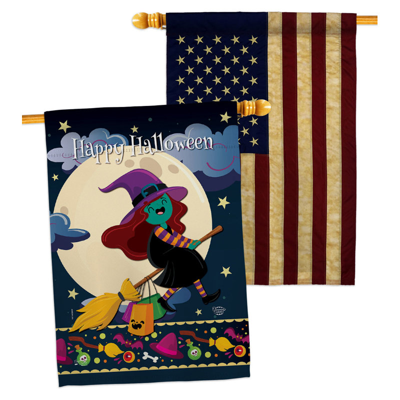 Drapeau de maison en polyester 2 côtés 3 pi 3 po x 2 pi