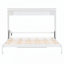 Grand lit escamotable mural et USB, blanc-745074079