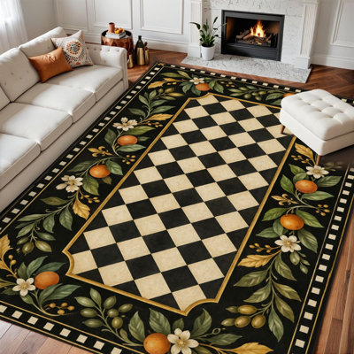 Faux Fur Abstract Rug